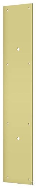 PPH3520U3 Push Plate 20" for 10" Door Pull; Bright Brass Finish