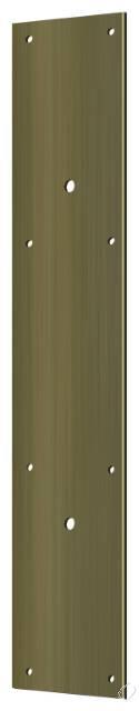 PPH3520U5 Push Plate 20" for 10" Door Pull; Antique Brass Finish