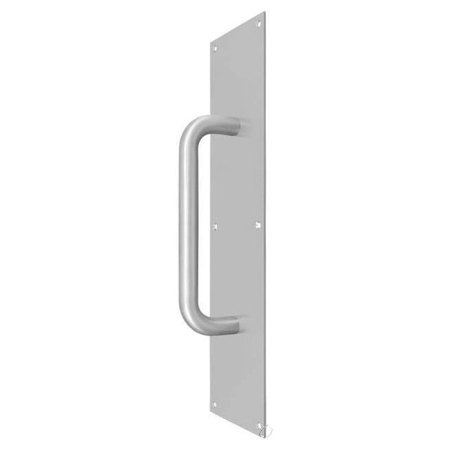 PPH4016U32D Pull Plate with Handle 4" x 16" S/S; Satin Stainless Steel Finish