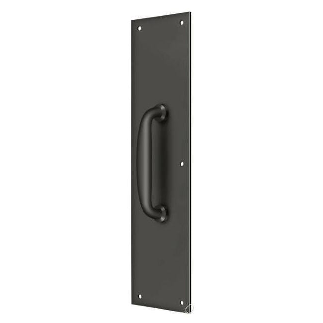 PPH55U10B Push Plate with Handle 3-1/2" x 15 " - Handle 5 1/2"; Oil Rubbed Bronze Finish