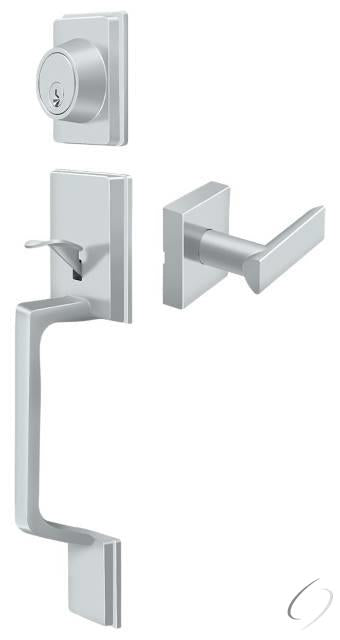 PRHHLU26 Highgate Handleset with Zinc Livingston Lever Entry; Bright Chrome Finish