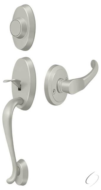 PRRHeavy DutyCHU15 Riversdale Handleset with Chapelton Lever Dummy; Satin Nickel Finish