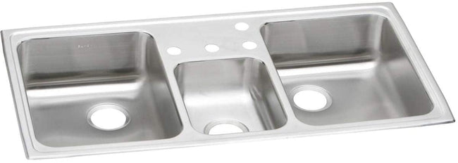 Elkay PSMR43220 - Elkay Gourmet Pacemaker Stainless Steel 43" x 22" Triple Basin Top Mount Kitchen S