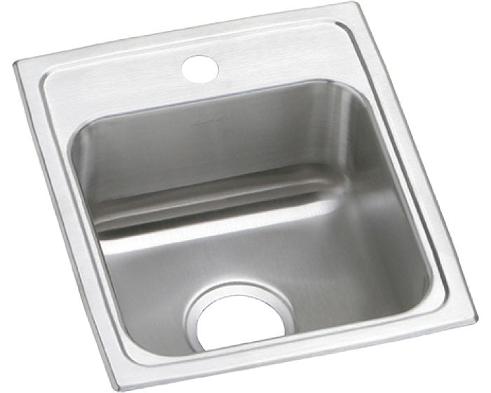 Elkay PSR15171 - 20 Gauge Stainless Steel 15" x 17.5" x 7.125" Single Bowl Drop-in Bar/Prep Sink