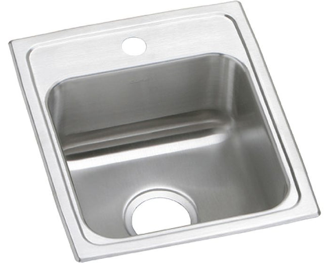 Elkay PSR15171 - 20 Gauge Stainless Steel 15" x 17.5" x 7.125" Single Bowl Drop-in Bar/Prep Sink