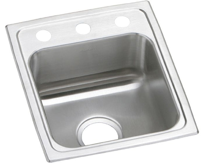 Elkay PSR15173 - 20 Gauge Stainless Steel 15" x 17.5" x 7.125" Single Bowl Drop-in Bar/Prep Sink