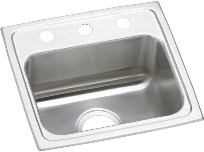 Elkay PSR17160 - 20 Gauge Stainless Steel 17" x 16" x 7.125" Single Bowl Drop-in Kitchen Sink