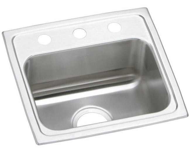 Elkay PSR17161 - 20 Gauge Stainless Steel 17" x 16" x 7.125" Single Bowl Drop-in Kitchen Sink