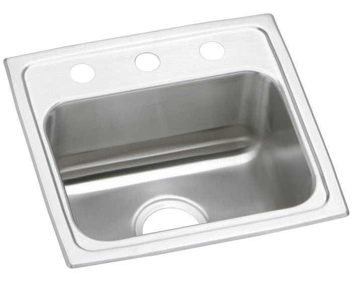 Elkay PSR17163 - 20 Gauge Stainless Steel 17" x 16" x 7.125" Single Bowl Drop-in Kitchen Sink