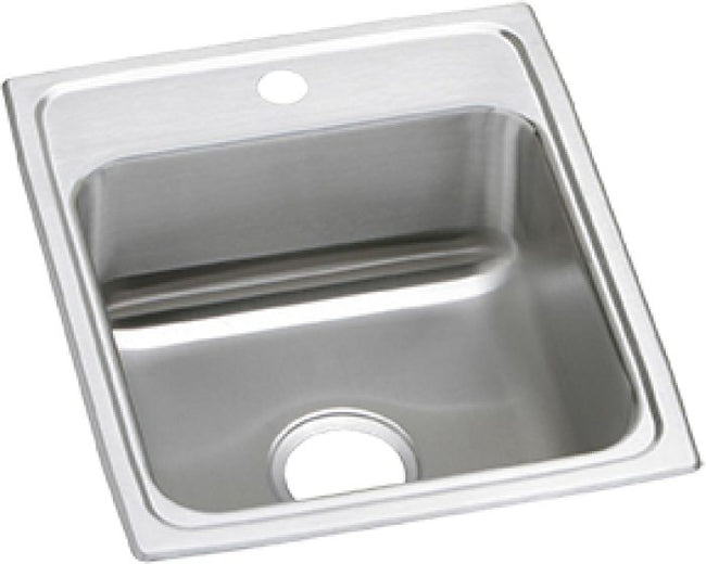 Elkay PSR17201 - 20 Gauge Stainless Steel 17" x 20" x 7.125" Single Bowl Drop-in Kitchen Sink