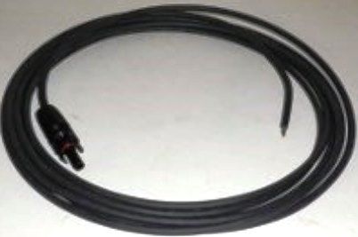 PVM06FT10AWG - Solar PV 10 AWG 6ft Wire Male MC4 to Cut End, Black