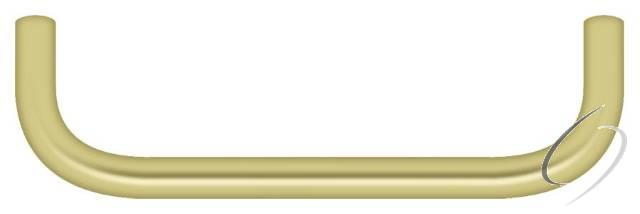 PW400U3 Wire Pull; 4"; Bright Brass Finish
