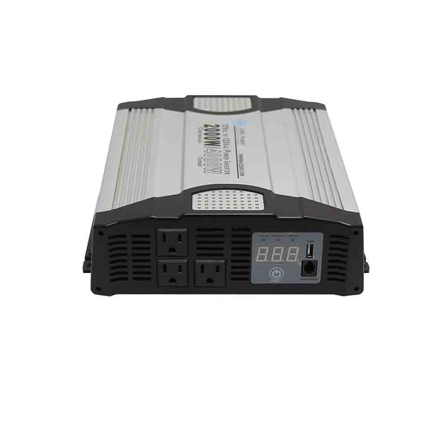 PWRINV200012W - 2000 Watt Power Inverter 12 Volt with Features - Compact