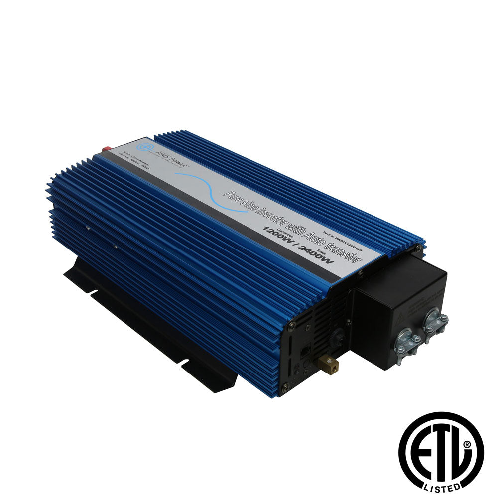 PWRIX120012SUL - 1200 Pure Sine Inverter with Transfer Switch - ETL Listed Conforms to UL