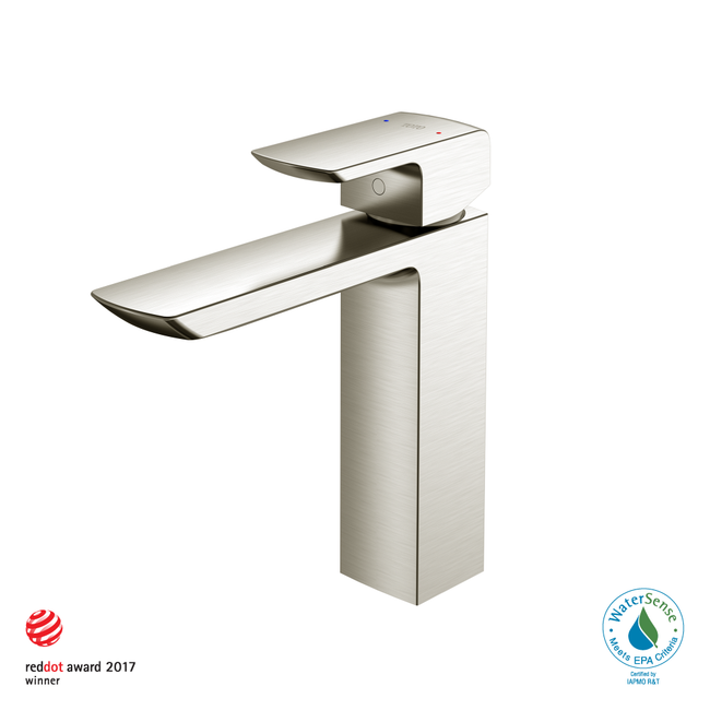 Toto TLG02304U#BN - 1.2GPM Single Handle Semi Vessel Bathroom Faucets- Brushed Nickel