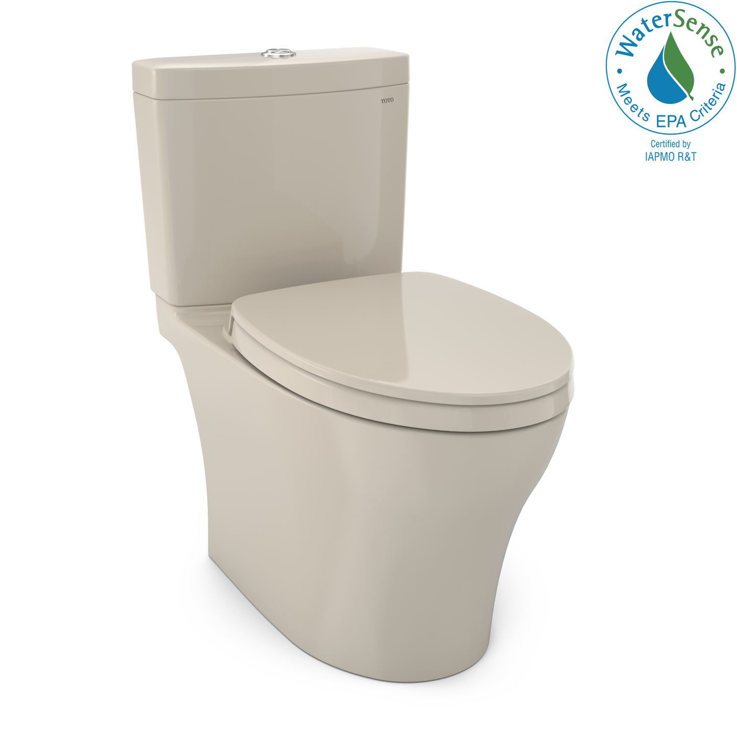 Toto MS446124CEMG#03 - Aquia IV WASHLET+ Two-Piece Elongated Dual Flush 1.28 and 0.8 GPF Toilet with