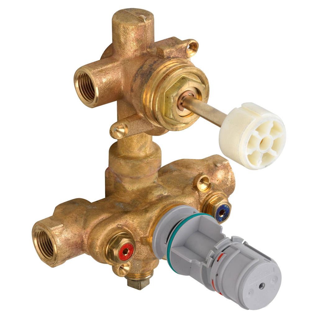 R522S - 2-Handle Thermostatic Mixing Rough-In Valve - Integrated Service Stops and Diverter