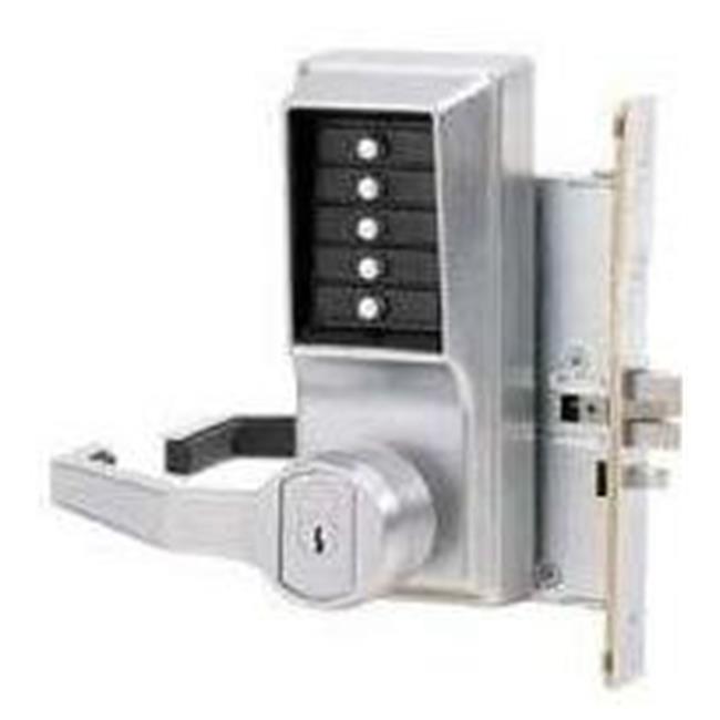 Right Hand Mechanical Pushbutton Lever Mortise Combination Entry Passage Lockout with Key Override,