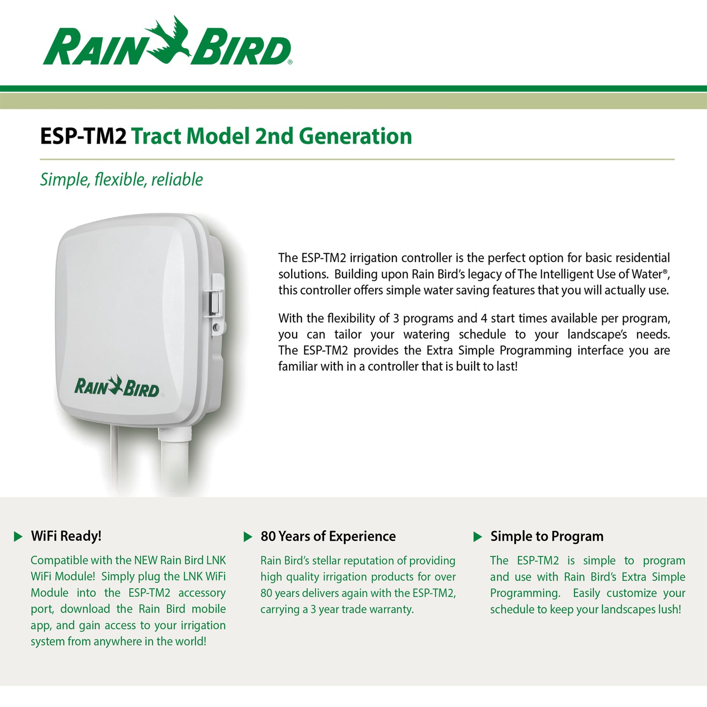 Tm2 Rain Bird ESP-TM2 Irrigation Controllers | TM2-4 | TM2-6 | TM2-8 ...