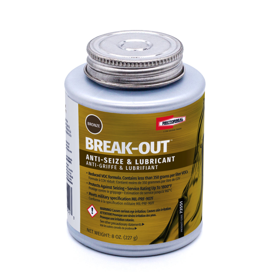 Rectorseal 73551 BreakOut Hightemp AntiSeize Lubricant 8 oz