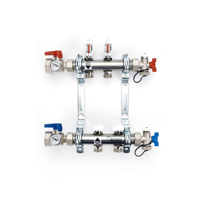 381102-001 - PRO-BALANCE 1" Stainless Steel Manifold With Gauges - 2 Outlet