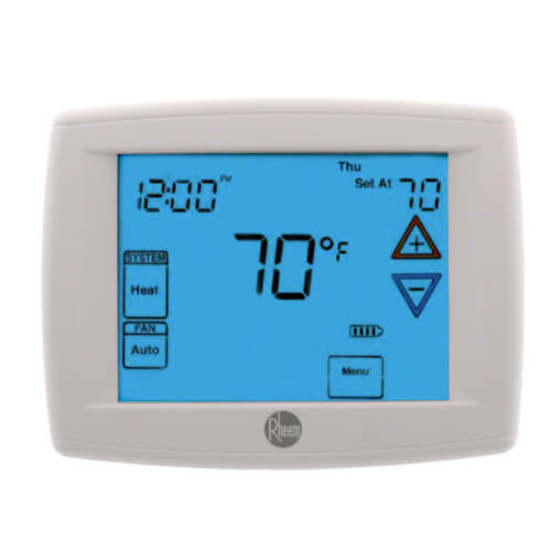 Rheem RHC-TST412MDMS - Thermostat - 1H/2C Conventional, 3H/2C Heat Pump, Autochangeover, 7, 5/1/1 Pr