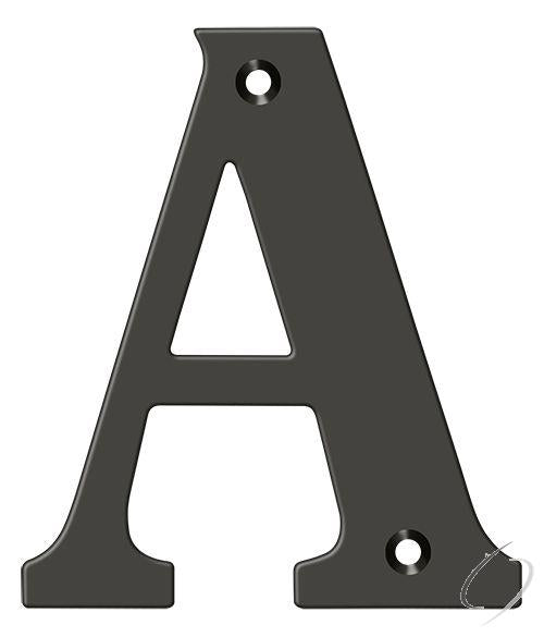 RL4A-10B 4" Residential Letter A; Oil Rubbed Bronze Finish