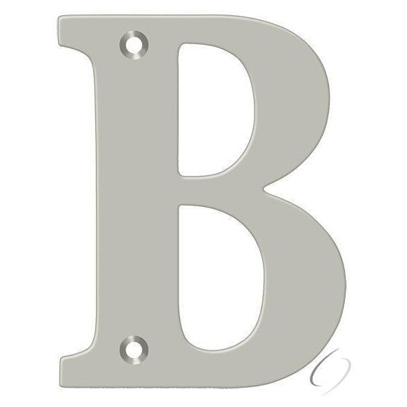 RL4B-15 4" Residential Letter B; Satin Nickel Finish