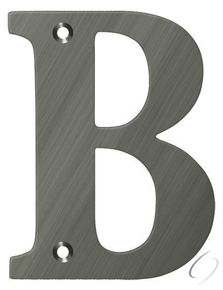 RL4B-15A 4" Residential Letter B; Antique Nickel Finish