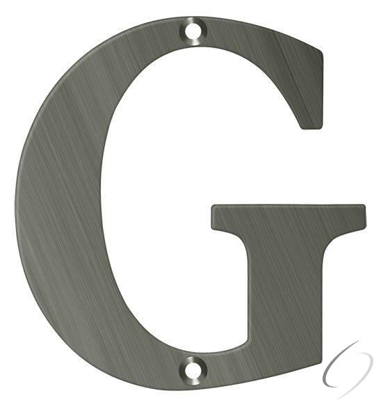 RL4G-15A 4" Residential Letter G; Antique Nickel Finish