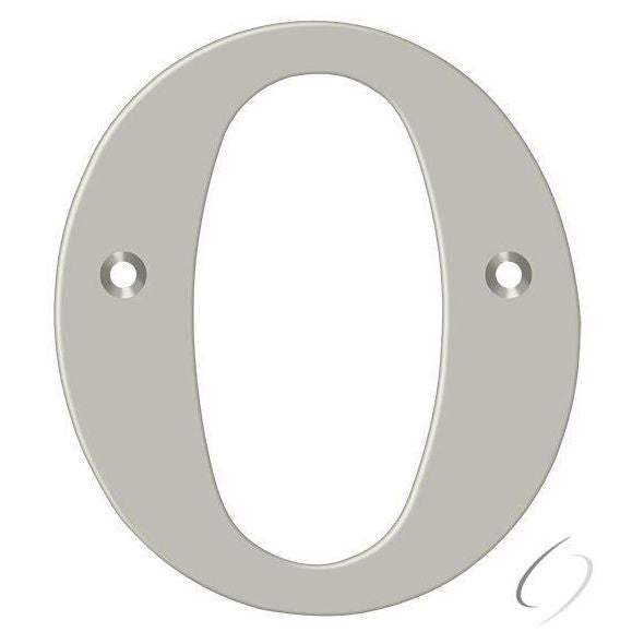 RL4O-15 4" Residential Letter O; Satin Nickel Finish