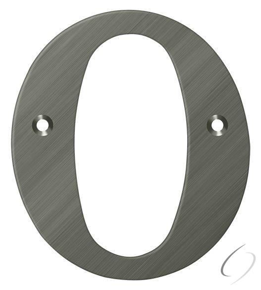 RL4O-15A 4" Residential Letter O; Antique Nickel Finish