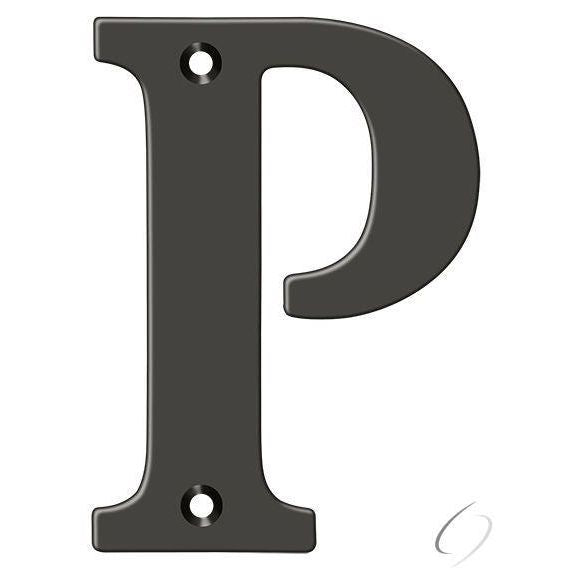 RL4P-10B 4" Residential Letter P; Oil Rubbed Bronze Finish