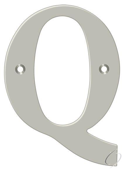 RL4Q-15 4" Residential Letter Q; Satin Nickel Finish