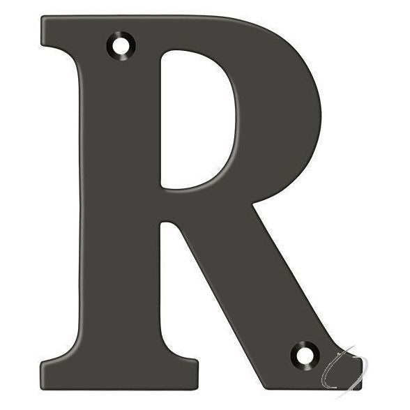 RL4R-10B 4" Residential Letter R; Oil Rubbed Bronze Finish