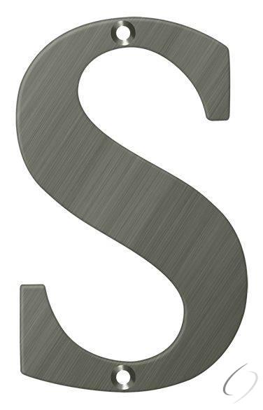 RL4S-15A 4" Residential Letter S; Antique Nickel Finish