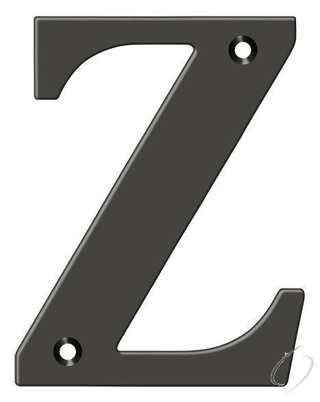 RL4Z-10B 4" Residential Letter Z; Oil Rubbed Bronze Finish