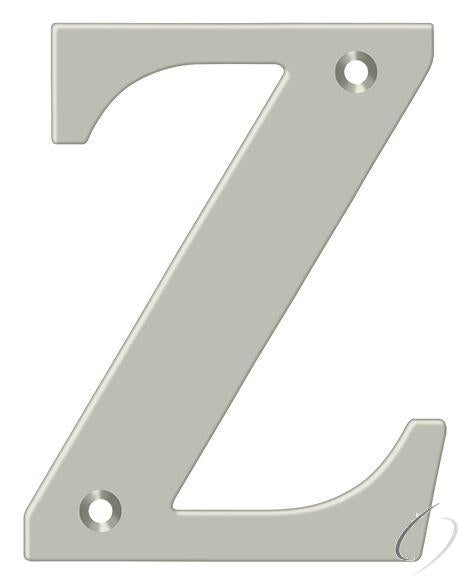 RL4Z-15 4" Residential Letter Z; Satin Nickel Finish