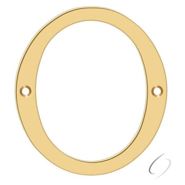 RN4-0 4" Numbers; Solid Brass; Lifetime Brass Finish