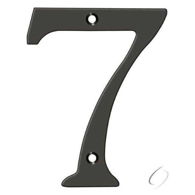 RN6-7U10B 6" Numbers; Solid Brass; Oil Rubbed Bronze Finish