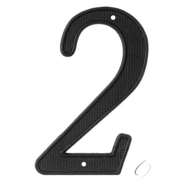RNZ42 4" Numbers; Zinc; Black Finish