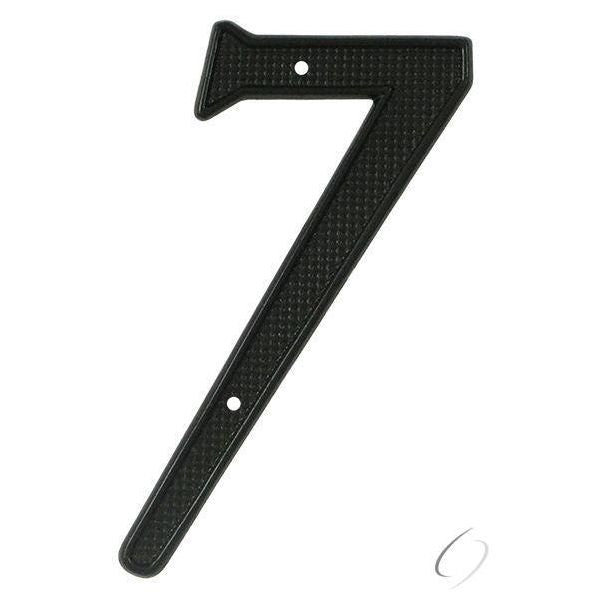 RNZ47 4" Numbers; Zinc; Black Finish