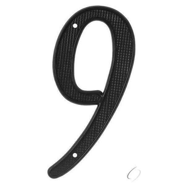 RNZ49 4" Numbers; Zinc; Black Finish