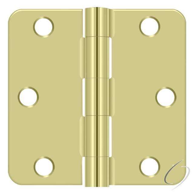 S33R42D 3" x 3" x 1/4" Radius Hinge; Zinc Dichromate Plated Finish