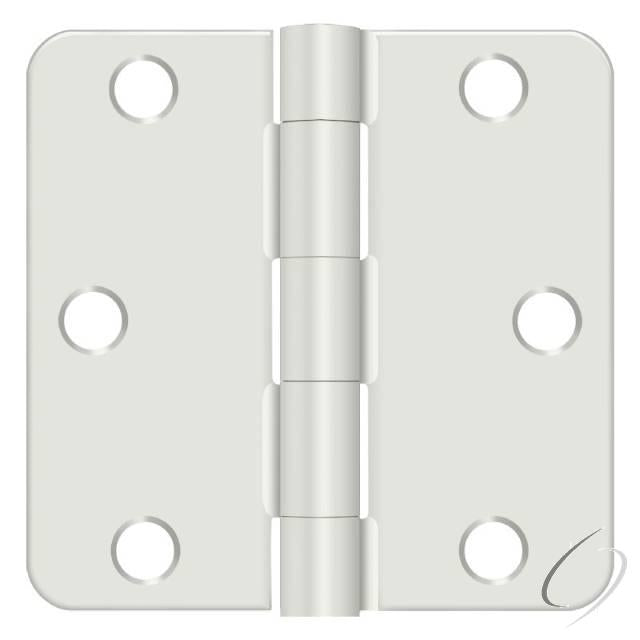 S33R4USPW 3" x 3" x 1/4" Radius Hinge; White Finish