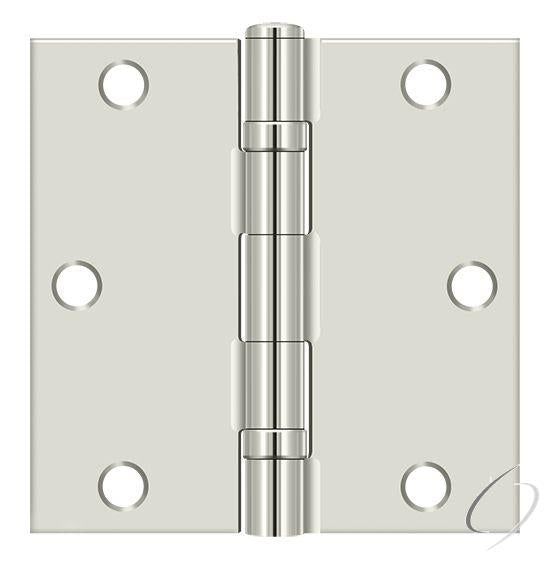 S35BBU14-R 3-1/2" x 3-1/2" Square Corner Ball Bearing Hinge Bright Nickel Finish