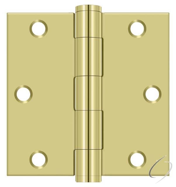 S35HD3 - S35Heavy Duty3 3-1/2" x 3-1/2" Square Hinge; Heavy Duty; Bright Brass Finish