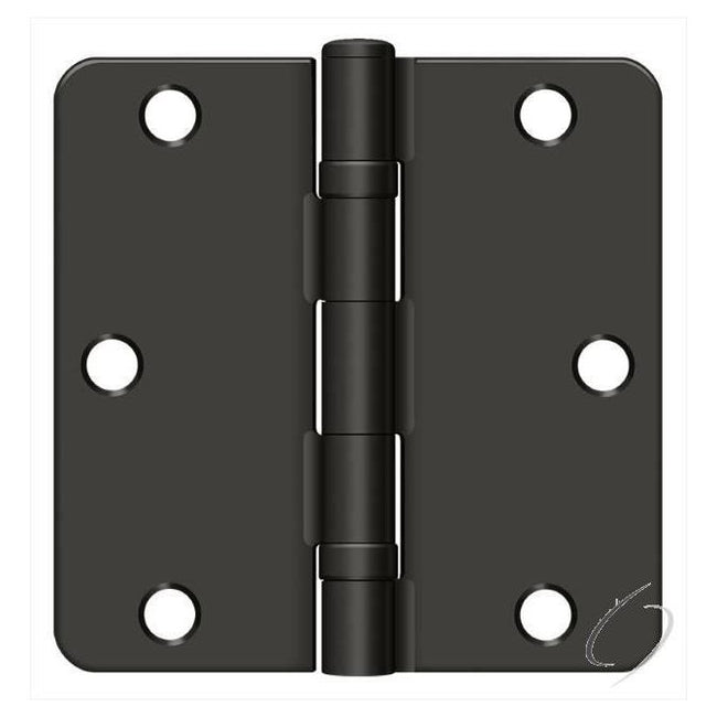 S35R4BB10B 3-1/2" x 3-1/2" x 1/4" Radius Hinge; Ball Bearing; Oil Rubbed Bronze Finish