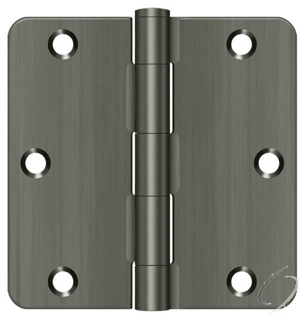 S35R4BK15A 3-1/2" x 3-1/2" x 1/4" Radius Hinge in Bulk Pack; Residential Thickness; Antique