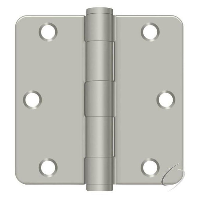 S35R4Heavy Duty15 3-1/2" x 3-1/2" x 1/4" Radius Hinge; Heavy Duty; Satin Nickel Finish